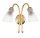 Wandlampe Bad Flur Messing Glas rostfrei ISMENE