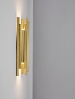 LED Wandlampe Up Down 50 cm hoch in Gold warmweiß...