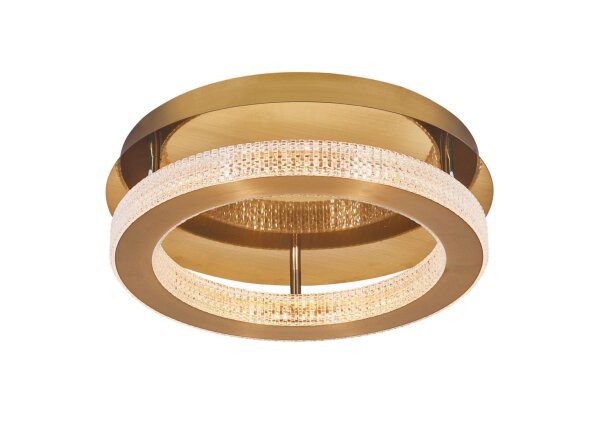 LED Deckenleuchte in Antik Gold Ø 40 cm dimmbar Ring HARRIS