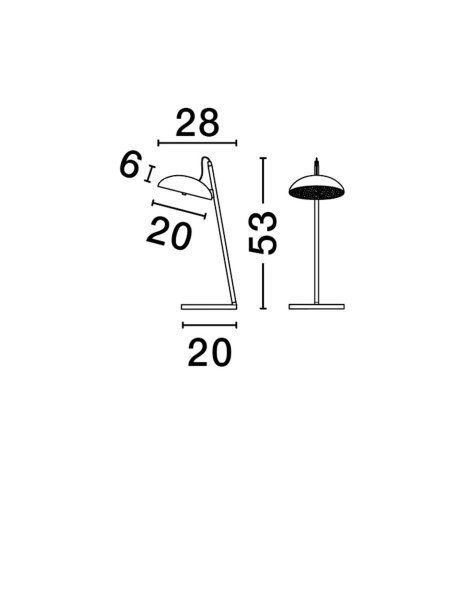 LED Schreibtischlampe in Gold 53 cm dimmbar warmweiß Modern