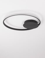 LED Deckenlampe rund Ø 50 cm Schwarz dimmbar...