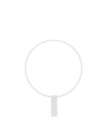 LED Deckenlampe Ring &Oslash; 60 cm Wei&szlig; dimmbar schwenkbar Modern