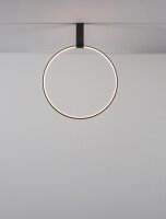 LED Deckenleuchte Schwarz Ø 60 cm dimmbar...