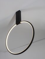 Runde LED Deckenleuchte Schwarz Ø 40 cm dimmbar...
