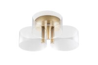 LED Deckenlampe Ø 44 cm in Gold Weiß Metall...