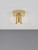 LED Deckenlampe Ø 44 cm in Gold Weiß Metall...