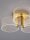 LED Deckenlampe Ø 44 cm in Gold Weiß Metall 3 flammig Modern