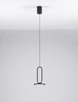 LED Pendelleuchte Ø 13 cm Schwarz...