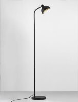 Stehlampe E14 150 cm in Schwarz Gold schwenkbar Retro Metall