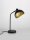 Tischlampe Retro in Schwarz Gold E14 schwenkbar Metall