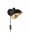 Wandspot Metall E14 in Schwarz Gold 15 cm breit Retro