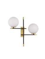 Wandlampe rund G9 44 cm breit in Schwarz Wei&szlig; Gold...
