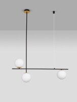 Hängelampe in Schwarz Weiß Gold 95 cm lang G9...