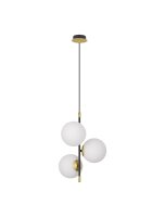H&auml;ngeleuchte in Schwarz Wei&szlig; Gold 33 cm breit...