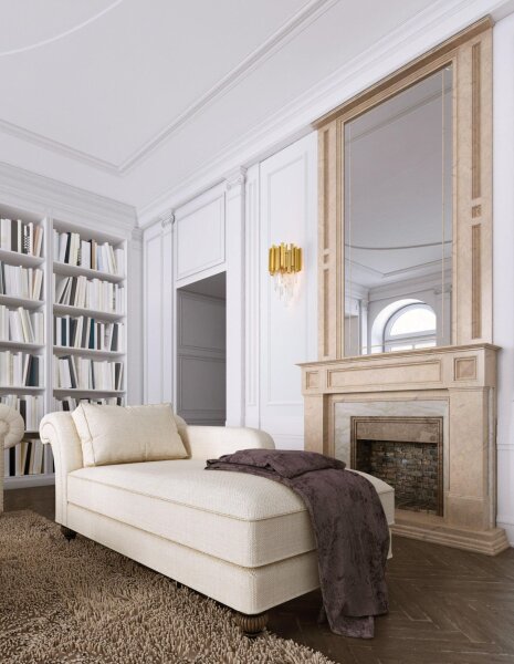Wandlampe Up Down E14 35 cm hoch in Gold Klassisch 2 flammig