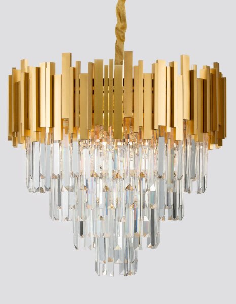 Hängeleuchte in Gold Ø 55 cm E14 höhenverstellbar Klassisch