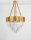 Hängelampe E14 Ø 73 cm in Gold höhenverstellbar Klassisch