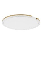 LED Deckenleuchte dimmbar in Gold Wei&szlig; &Oslash; 65 cm flach Modern