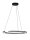 LED H&auml;ngelampe &Oslash; 65 cm dimmbar Schwarz h&ouml;henverstellbar Ring