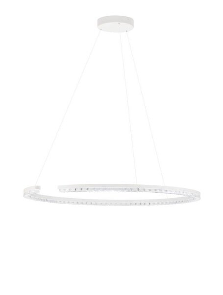 Runde LED Hängelampe Weiß Ø 85 cm dimmbar Ring warmweiß