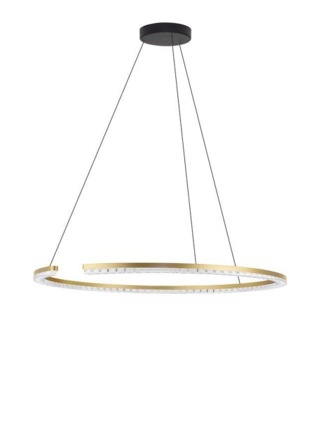 LED Hängeleuchte dimmbar Ø 85 cm in Schwarz Gold Ring JANSEN