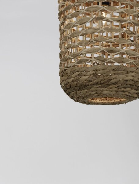 Hängelampe E27 27 cm breit Schwarz Braun höhenverstellbar