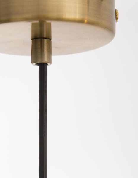 Hängelampe in Gold Weiß Ø 20 cm E27 Glas Metall rund Kugel