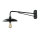 Vintage Wandlampe innen groß T:73cm Schwarz Aluminium