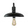 Vintage Wandlampe innen groß T:73cm Schwarz Aluminium