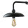 Vintage Wandlampe innen groß T:73cm Schwarz Aluminium
