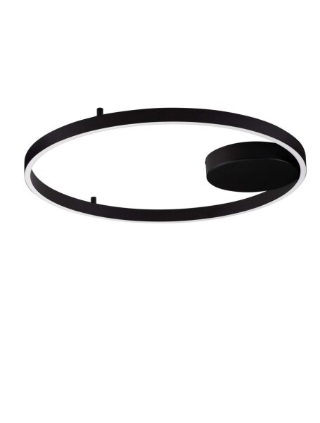 LED Deckenlampe rund Ø 60 cm Schwarz dimmbar 2 flammig