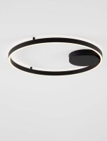 LED Deckenlampe rund Ø 60 cm Schwarz dimmbar 2...