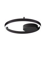 LED Deckenlampe Schwarz &Oslash; 40 cm dimmbar rund 2 flammig