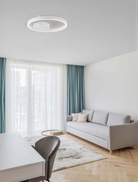 Runde LED Deckenleuchte Weiß Ø 40 cm dimmbar Up Down Modern