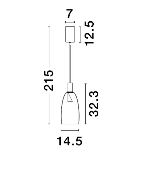 LED Pendelleuchte 14,2 cm breit in Gold Grau Retro Rauchglas