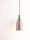 LED Pendelleuchte 14,2 cm breit in Gold Grau Retro Rauchglas