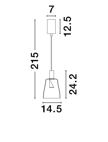 LED Hängelampe Retro in Gold Grau 14,5 cm breit Rauchglas