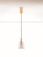 LED Hängelampe Retro in Gold Grau 14,5 cm breit...