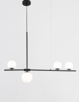 Hängelampe Retro Schwarz Weiß 100 cm lang G9...