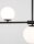 Hängelampe Retro Schwarz Weiß 100 cm lang G9 Glas Metall
