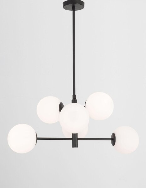 Hängeleuchte Schwarz Weiß 70 cm breit E14 höhenverstellbar