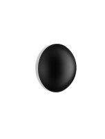 LED Wandlampe rund 12,5 cm breit Schwarz Minimalistisch