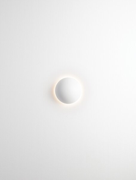 LED Wandleuchte Minimalistisch Weiß 12,5 cm breit rund