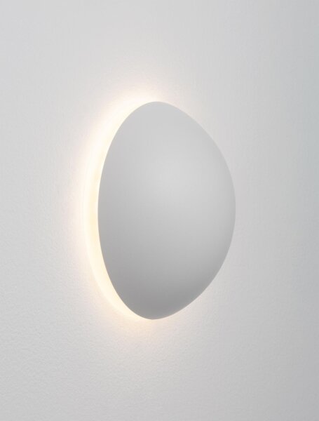 LED Wandleuchte Minimalistisch Weiß 12,5 cm breit rund