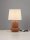 Tischlampe Keramik Stoffschirm E27 48 cm Terrakotta Weiß
