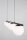 LED Pendelleuchte 72 cm lang Schwarz Weiß höhenverstellbar