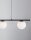 LED Pendelleuchte 72 cm lang Schwarz Weiß höhenverstellbar