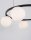 LED Hängelampe Schwarz Weiß Ø 50 cm Glas rund 5 flammig