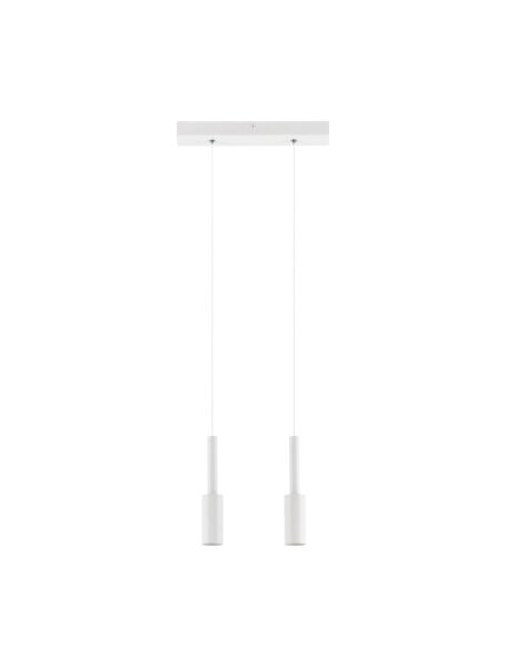 LED Pendelleuchte schmal 30 cm lang Weiß höhenverstellbar