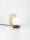 Nachttischlampe rund E14 18 cm Natur Weiß Schwarz KALLAN